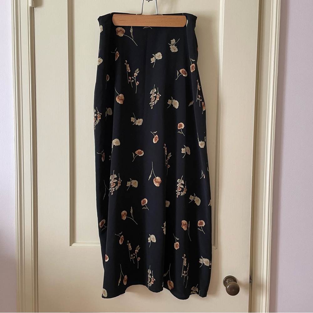 Vintage Floral Midi Skirt